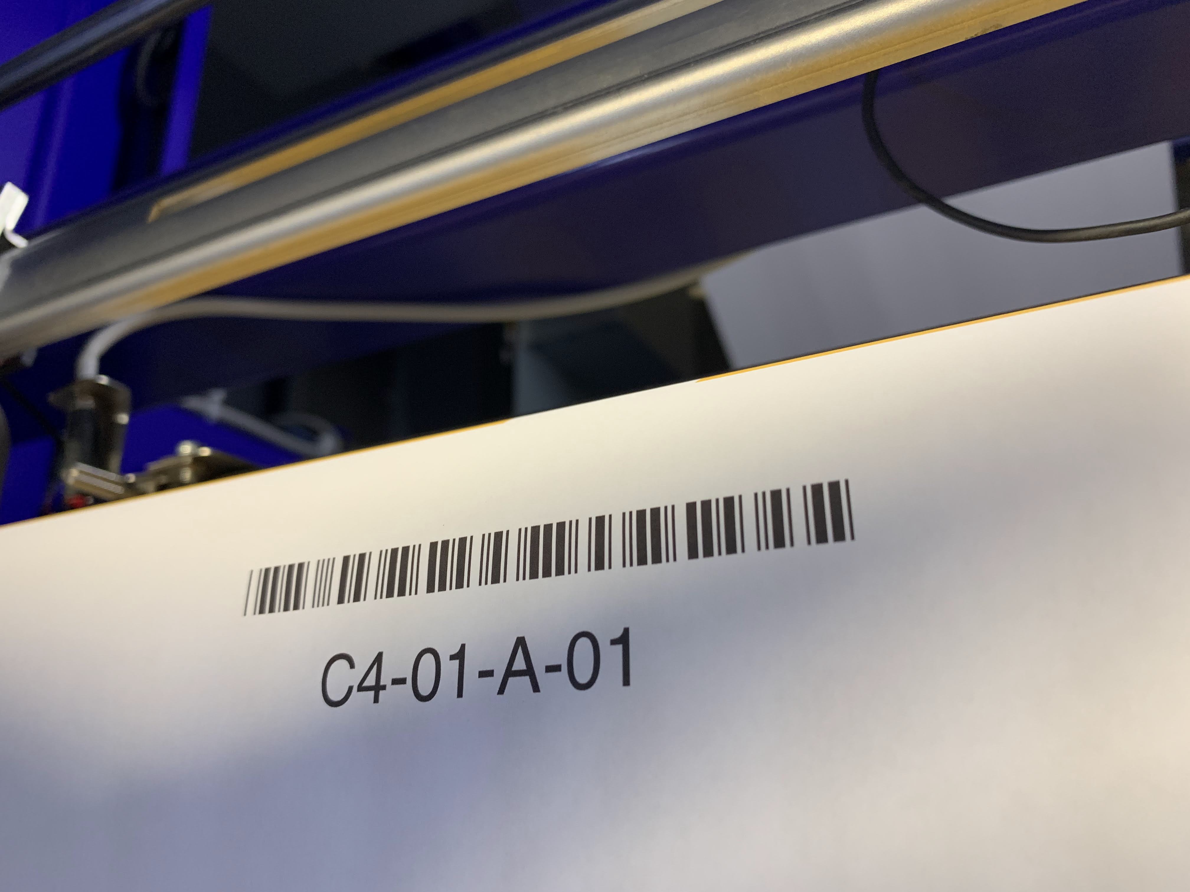 Sample Custom Bar Code Label Image
